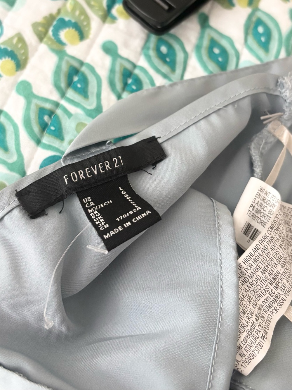 5/$15 🩷 Forever 21 Corset Style Pale Blue Women's Top - Picture 7 of 8